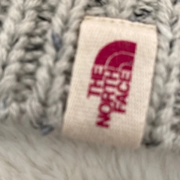 The North Face Gray Knit Beanie Tassels & Pom-Pom - Picture 2 of 6